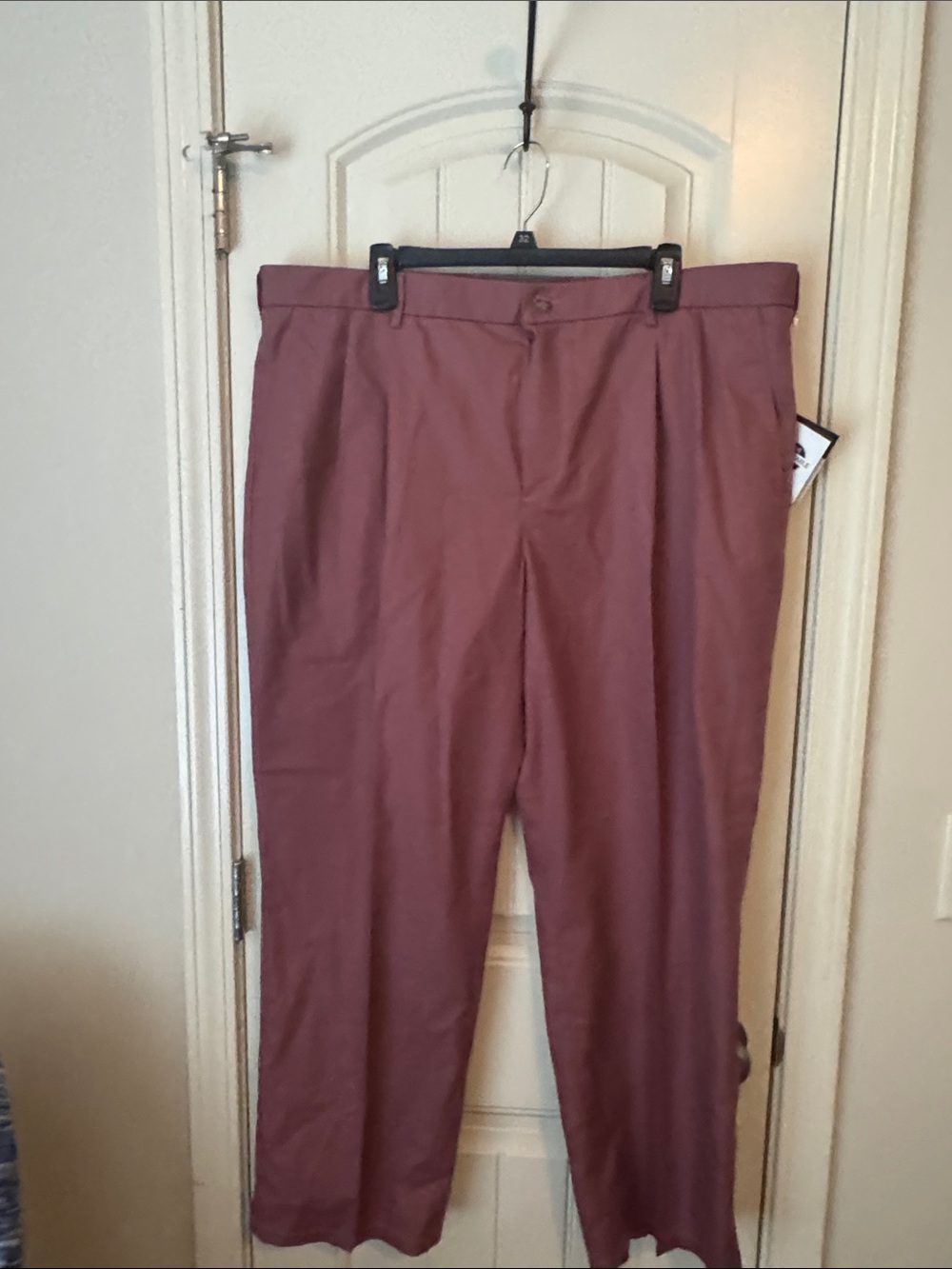 Paul Fredrick Men's Straight-Leg Chinos - Dusty Mauve